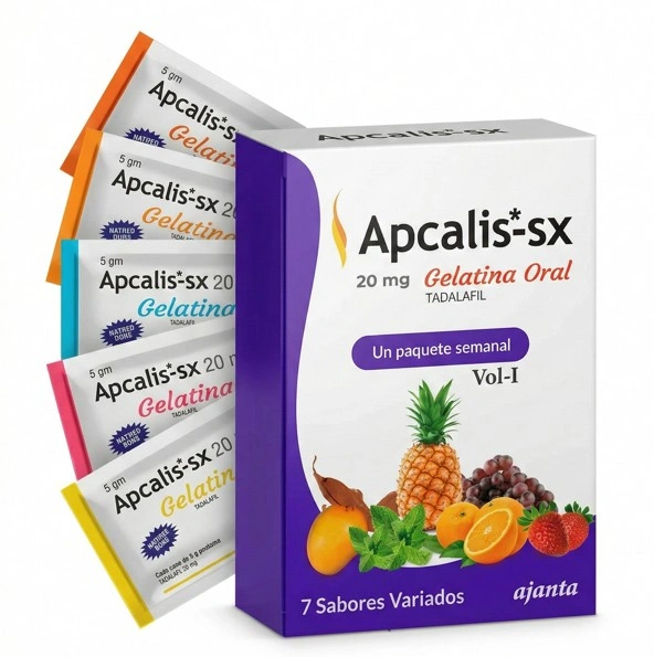 Apcalis SX Oral Jelly 20mg tadalafil sachets packaging