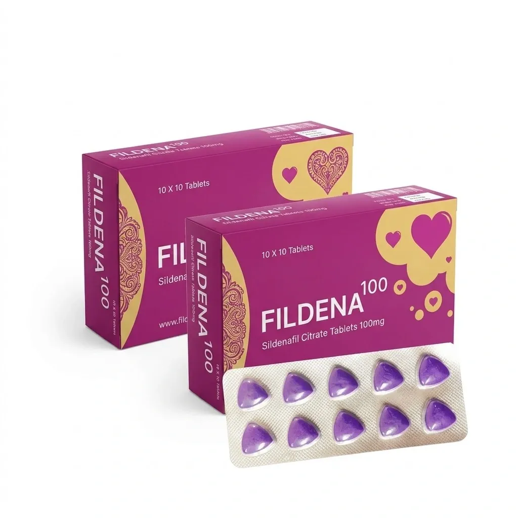 Fildena 100mg sildenafil tablets packaging