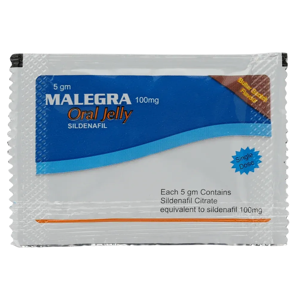 Malegra Oral Jelly Flavoured 100mg packaging