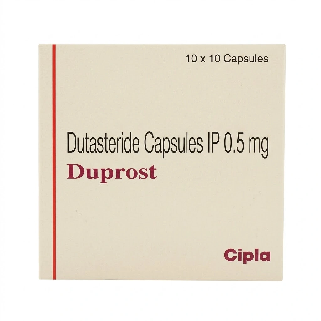 Duprost 0.5mg (Dutasteride) packaging