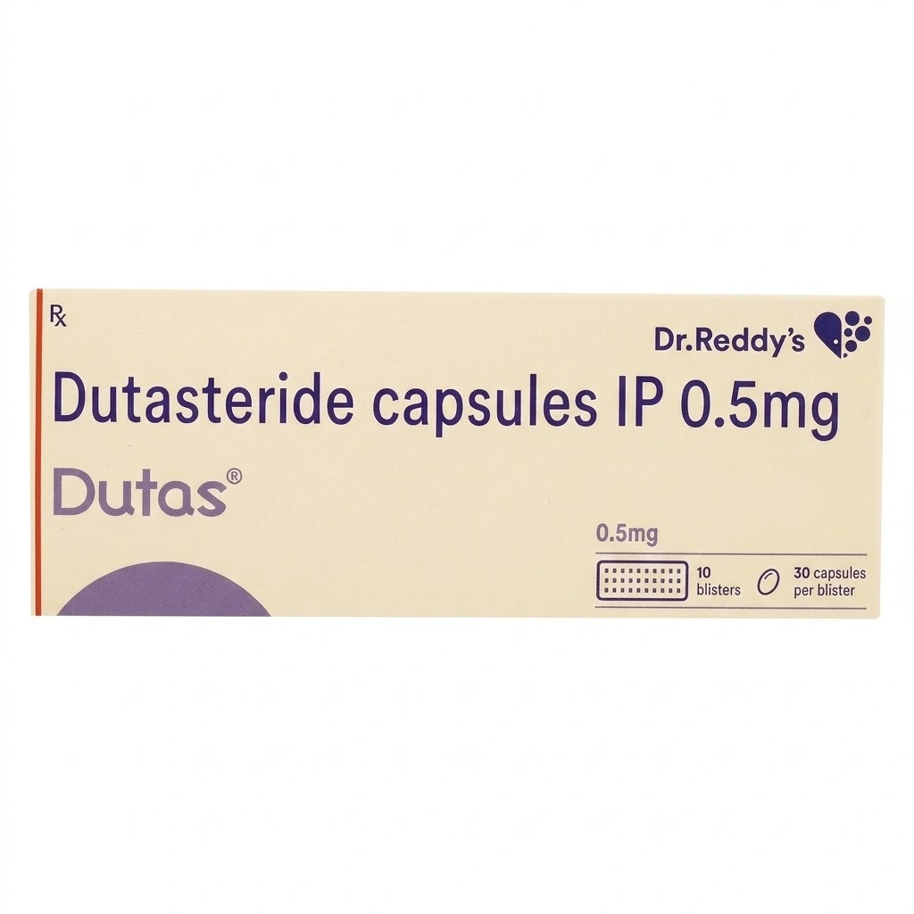Dutas 0.5mg (Dutasteride) packaging